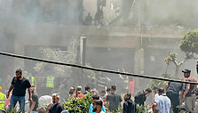 Izraelio smūgio Beirute padariniai / IBRAHIM AMRO / AFP