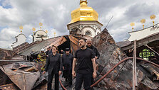 Per Rusijos i&scaron;puolį užsiliepsnojo UNESCO saugomas Kyjivo Pečersko lauros kompleksas / HANDOUT / AFP