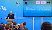 Naujo dronų gynybos tyrimų centro Vokietijoje atidarymas / Klaus-Dietmar Gabbert / dpa/picture-alliance