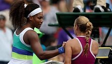 VIDEO kadras: Serena Williams i&scaron;plė&scaron;ė sunkią pergalę Majamyje ir pateko į ketvirtfinalį