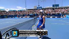 VIDEO kadras: Viktorija Azarenka ir Serena Williams i&scaron;kovojo pergales. Juanas Martinas del Potro baigė pasirodymą