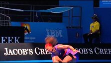 VIDEO kadras: Serena Williams patyrė traumą