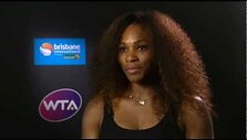 VIDEO kadras: Serena Williams apie laimėtą Brisbeno turnyrą