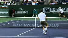 VIDEO kadras: Novakas Džokovičius žengė į &bdquo;BNP Paribas Open&ldquo; turnyro pusfinalį