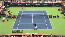 VIDEO kadras: &bdquo;Rogers Cup&ldquo; čempionas Andy Murray krito jau pirmoje kovoje 