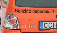 &Scaron;iauliečio Donato Skulskio sukonstruotas elektromobilis &bdquo;Elektron Twingo&ldquo;.