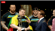 Žydrūnas Savickas ir Arnoldas Schwarzeneggeris