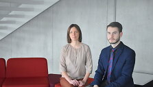 Gruppo FOS Lithuania&ldquo; vadovė R. Makauskienė ir projektų inžinierius, tyrėjas M. Mikulėnas
