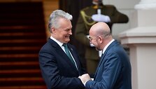 Gitanas Nausėda ir Charlesas Michelis  / Lukas Balandis/BNS nuotr.