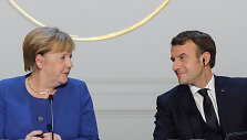 Angela Merkel ir Emmanuelis Macronas