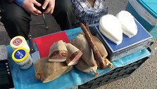 Pardavinėjama mėsa Aleksoto turguje