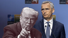 Jensas Stoltenbergas ir Donaldas Trumpas