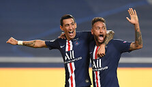 PSG  &ndash; &bdquo;Leipzig&ldquo; rungtynių akimirka. Neymaras ir A.Di Maria.
