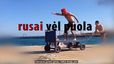 Stano ir D.Zvonkaus klipo &bdquo;Rusai vėl puola&ldquo; kadras