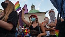 LGBT bendruomenės protestas Krokuvoje