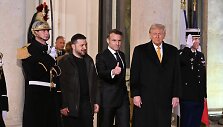 Volodymyras Zelenskis, Emmanuelis Macronas ir Donaldas Trumpas