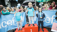 UNICEF vaikų bėgimo akimirka