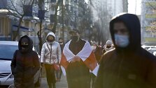 Protestuotojai Minske per pandemiją