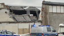 Sugriuvęs pastatas Lenkijos Mlavos mieste