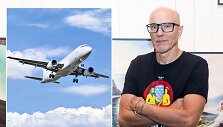 Algis Kri&scaron;čiūnas ir lėktuvo iliustracija