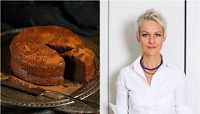 Nida Degutienė ir jos keptas &scaron;okoladinis migdolų pyragas