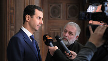 B.al Assadas duoda interviu žurnalistams i&scaron; Belgijos.