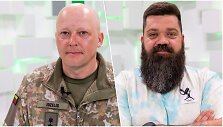 &Scaron;iaulių sąjungos vadas Linas Izdelis ir aktyvus Ukrainos rėmėjas Vylius Blauzdavičius
