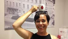 Nomeda Marčėnaitė kraujo donorystės akcijoje