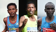 Eliudas Kipchoge, Lelisa Desisa  ir Zersanay Tadese