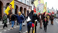 Kurdų demokratinės bendruomenės protestas Stokholme