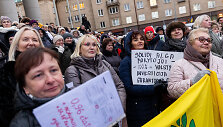 Mokytojų mitingas prie Seimo