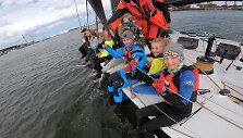 Jaunieji buriuotojai i&scaron;bandė &bdquo;Ambersail 2&ldquo; jachtą