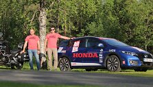 Vitoldas Milius (&bdquo;Honda Civic&ldquo;) ir Aidas Bubinas (&bdquo;Honda Crosstourer&ldquo;)