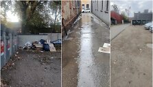 Apleistas daugiabučio kiemas Kauno senamiestyje