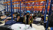 Migrantai logistikos centre Baltarusijoje