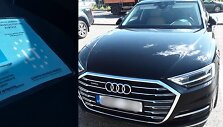 Netinkamai neįgaliesiems skirtą kortelę naudojantis automobilio vairuotojas
