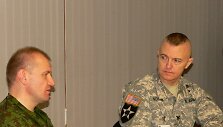 Susitikimas su JAV kariuomenės Sausumos pajėgų Europoje operacijų grupės vadu pulkininku Johnu Norrisu