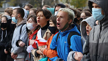 Protestuotojai Minske