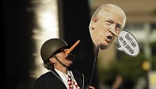 Briuselyje keli tūkstančiai žmonių protestavo prie&scaron; Trumpo vizitą
