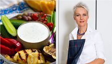 Nida Degutienė ir jos ruo&scaron;tas tzatziki padažas su įvairiais užkandžiais (meze)