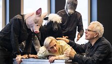 Spektaklio &bdquo;Gyvulių ūkis. XXI amžius&ldquo; repeticija