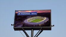 Kauno stadiono atidarymo reklama Vilniuje