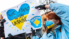 Klaipėdiečiai i&scaron;rei&scaron;kė solidarumą su ukrainiečiais.