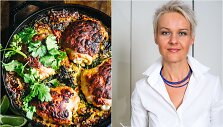 Nida Degutienė ir jos gamintas patiekalas