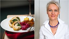 Nida Degutienė ir jos ruo&scaron;ti vi&scaron;tos krūtinėlių suktinukai, įdaryti sūriu ir &scaron;pinatais