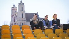 Pavasari&scaron;kai saulėta diena Vilniuje