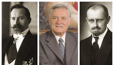 Lietuvos prezidentai Antanas Smetona, Valdas Adamkus ir Aleksandras Stulginskis