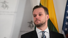 JAV  gynybos sekretoriaus ir Gabrieliaus Landsbergio spaudos konferencija