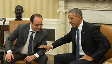 Francois Hollande'as ir Barackas Obama