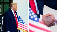 Prezidento Donaldo Trumpo ranka su kraujosruva 